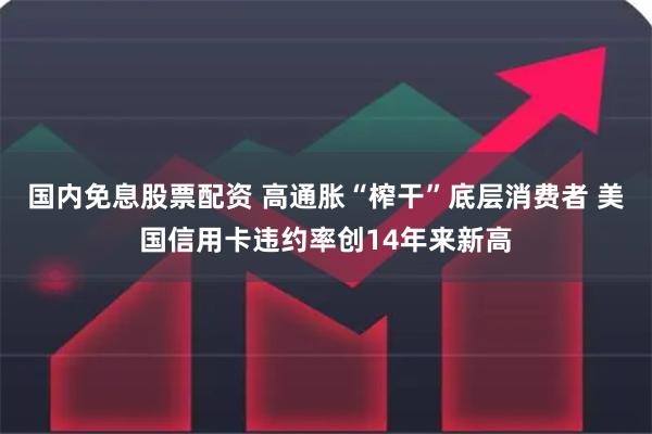 国内免息股票配资 高通胀“榨干”底层消费者 美国信用卡违约率